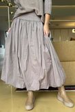 Paloma Bubble Hem Midi Skirt Mocha
